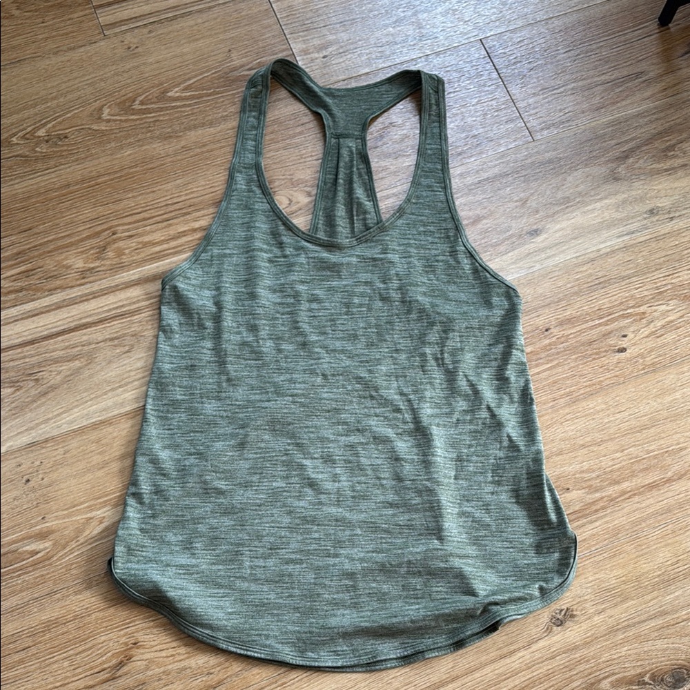 Lululemon Athletica Green Sleeveless Tank Top with Racerback